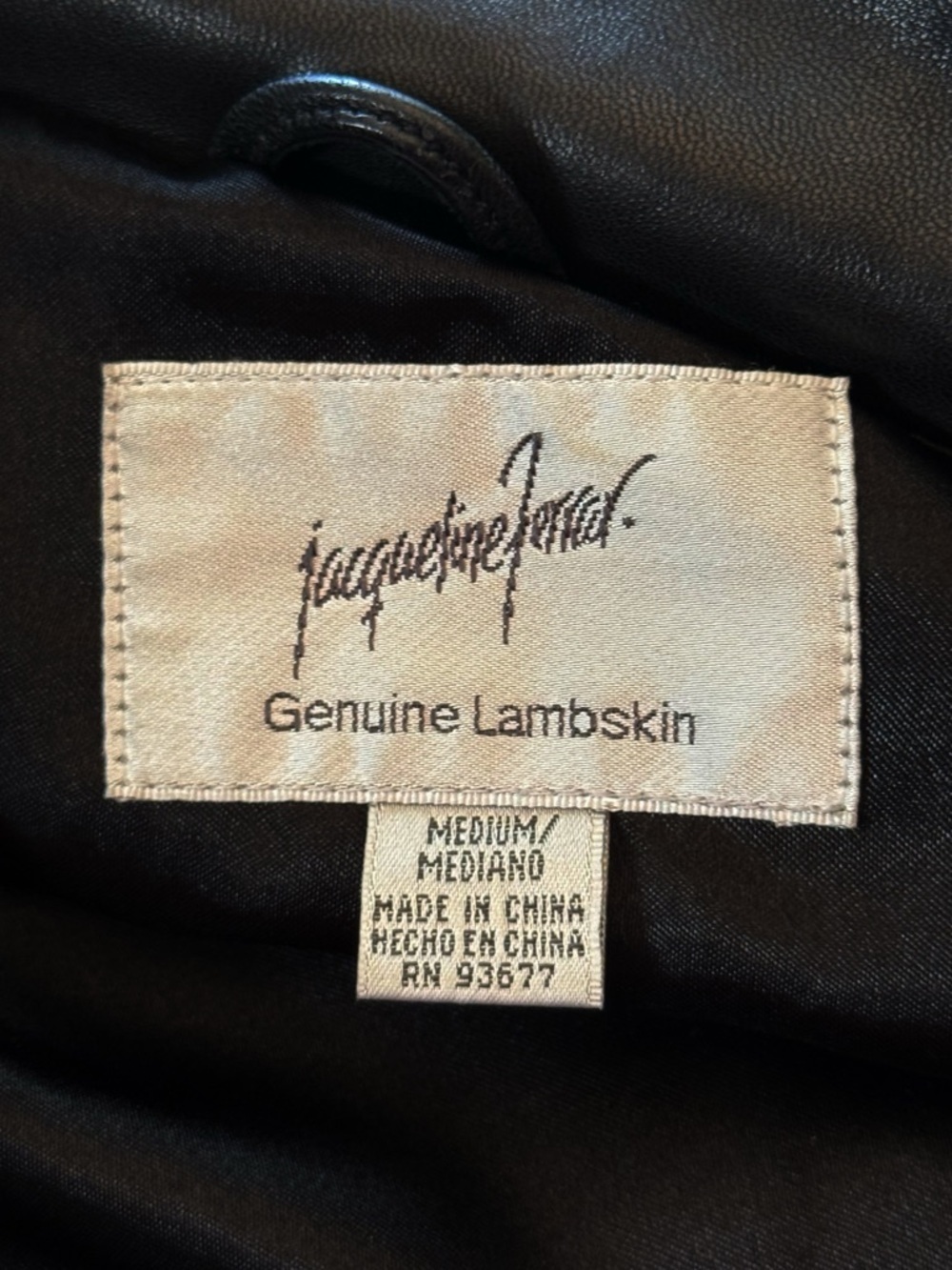 Jacqueline Ferrar Genuine Lambskin Leather Jacket Black Belted Zip Up Tailored - Picture 2 of 16